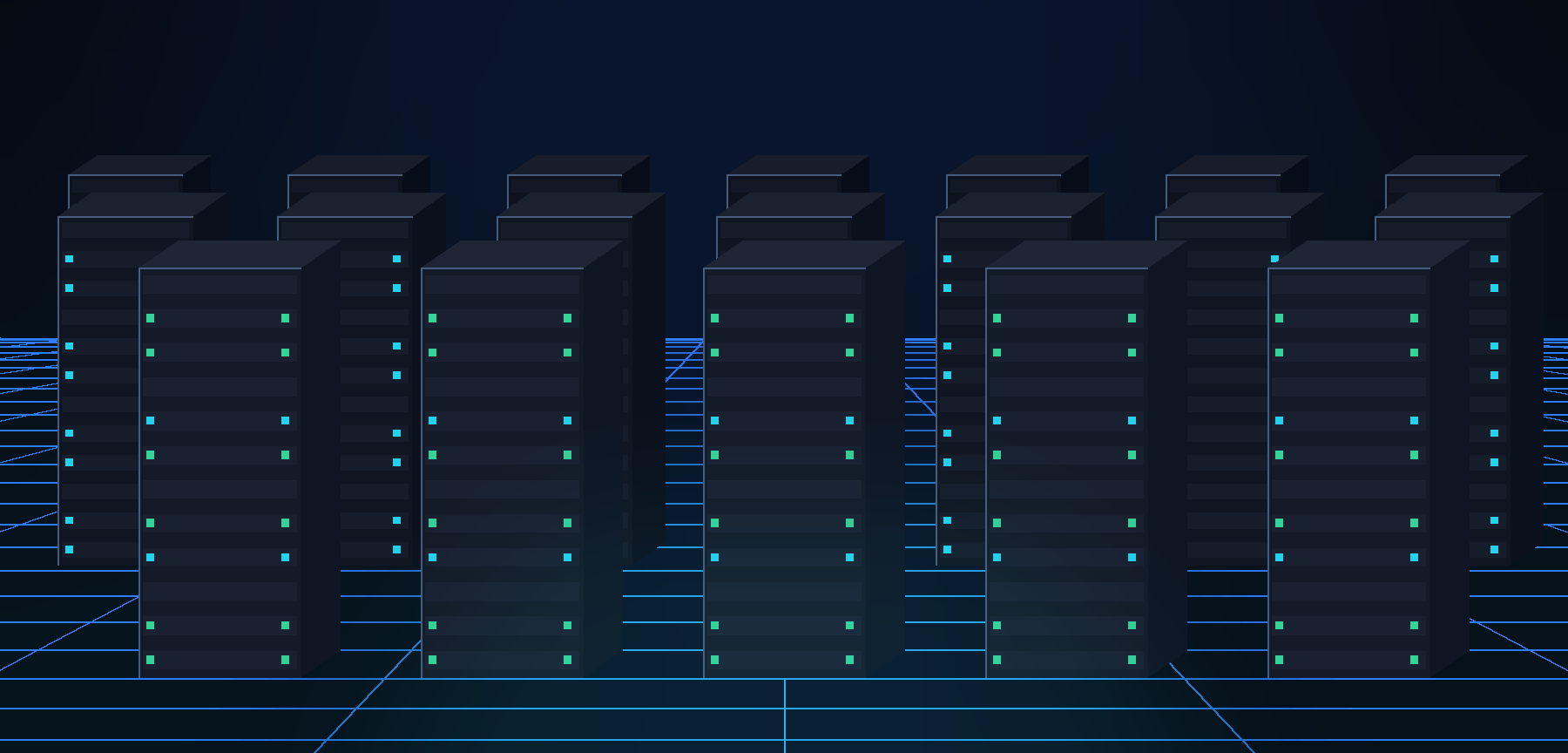 Isometric rendering of the deployment topology